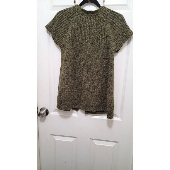 Charter Club Womens Green Button-Up Knit Short Sleeve Cardigan Sweater Vest size - Picture 3 of 8